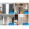 Shower Curtains 2X Extendable Clothes Drying Pole Stainless Steel Curtain Rod Retractable Spring Tension For Bathroom 40-55Cm