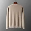 6Color Autumn and Winter Mens 100% Cashmere Cardigan Sweater Casual Knited Lapel Business Solid Color 240119