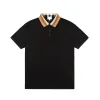 Mens Polos skjorta designer polos skjortor för man mode fokus broderi strumpor tartan design tryckmönster kläd tee svart och vita mens t shirt size m-3xl