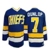 Hanson Brothers 16 17 18 Dunlop Reggie 7 Denis Lemieux 1 Chief Slap Shot Hockey Jersey S-3XL 100% Ed 4760 2336