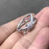 Tiffanyity Band Rings Family Ring Wis Halat Wi H Diamond Moda Tasarımı Gelişmiş Kişisel Y Bu erfly Kno Sargı BT05