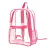 Sac à dos grande capacité Transparent décontracté fermeture éclair étanche clair sac d'école Visible Pvc voyage