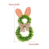 Dekoracyjne kwiaty kolorowe s wielkanocne pierścienie kwiatowe Bunnys Bow Wrenich Dekoracja drzwi
