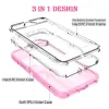 12 Mini 11 Pro X XR XS Max 8 7 6s Plus Transparenta Robot Cases 3in1 Telefonfodral utan klipp ZZ