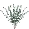 Fleurs décoratives 6 pièces plantes artificielles Branches d'eucalyptus 41 cm pour chambre à coucher décoration de Table à la maison décor de mariage Arrangement couronne fausse