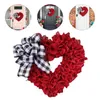 Dekorativa blommor Artificiellt bröllopsförslag Arrangemang Mother Rosette Red Wreath Cloth Door Hanging Decor