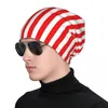 Berets Stripes rouges et blancs tricot du chapeau pour enfants