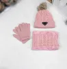 Klasyki garnitury CAP Baby Projektant Kids Winter Knitted Set, w tym pudełko marki Rozmiar 3-12 ciepły kapelusz+szalik+rękawiczki Jan20