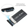 HDD -kapslingar 2,5 tum USB 3.0 Externt fodral Hard Drive Disk SATA Lagringsbyggnadsbox Aluminium med väskor eller detaljhandelsleverans co otrhe