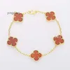 Jewelry Designer Chain Van Four Leaf Clover Bracelet Cleef Van Bracelets VAN V Gold High Edition Five Flower van jewlery for women