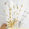 装飾的な花偽の束の装飾有線小枝ステム人工クリスマスツリークリスマスピックDIYガーランドリースのプラスチックシミュレーション
