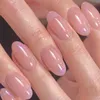 Kunstnagels Roze Effen Kleur Kort Duurzaam Niet gemakkelijk te krabben Voor elegante kantoordames