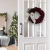 Decorative Flowers Christmas Round Wreath Hanging Artificial For Patio Fireplace Porch