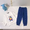 Модный детский дизайнерский комплект одежды, толстовки и брюки, спортивный костюм для маленьких мальчиков и девочек, роскошные дизайнерские толстовки с длинными рукавами и буквами baby dhgate