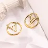 Luksusowa marka Kolczyki Louiseities Projektanci List Viutonities Ear Stud Gold Silver PlATED Geometryczne kolczyki na przyjęcie weselne Akcesoria ZG1809