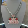 Factory Wholesale 2inch haut de gamme VVS Moisanite Cross Iced Out Baguette Hip Hop Pendant Fine bijoux pour hommes femmes