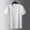 Men's T Shirts Arrival Fashion Suepr Large Summer Smooth V-neck Short-sleeved T-shirt Plus Size XL 2XL 3XL 4XL 5XL 6XL 7XL 8XL