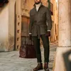 Nouvelle veste de mode pour hommes européens et américains, veste en laine à col debout de couleur unie, veste d'automne pour hommes