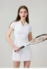 Aktywne zestawy 2024 Sukienka tenisowa lu pluszowa piłka sportowa plisowana golf dwukazowy zestaw kobiet