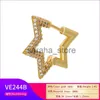 Stud Zhukou Trend 1 Piece Gold Color Silver Color Hoop Earrfor Women CZ Crystal Earrings 2020 New Fashion Jewelry Model VE224 J240120