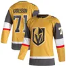 Vegas Golden Knights 2020-2021 Gold Third Jersey 29 Marc-andre Fleury 61 Mark Stone 71 William Sson 67 Max Pacioretty Hockey Jerseys 9541