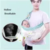 Transportadoras Slings Mochilas Baby Carrier Sling para Infantil Respirável Envoltório Natural Recém-nascidos Macio Algodão Enfermagem Er MTI-Funcional Breastf DHPZG