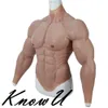 Costume Accessories Strengthen Silicone Cosplay Fake Muscle Suit with Arms Realistic Strong Chest