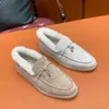 Loro schoenontwerpers Casual schoenen piana's charmes wandelen mocassins voor vrouwen jurk loafer platte sneaker tazz winter warme lage dames zwart witte lederen hike enkel laarzen doos