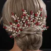 Headpieces 8 ColorsTrendy Bride Hair Accessories For Woman Wedding Bridal Flower Leaf Crown With Rhinestones Vine Headbands