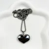 Camaz rostfritt stål hänge terahertz hjärta sliver mode smycken halsband för kvinnliga damer gåva