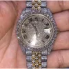 Hurtownia biżuterii biodrowej biżuterii Pełna bling Diamond Mechanical Mroce Out Moissanite Watch for Man