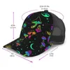 Ball Caps Paddestoelen 3D Print Gebogen Rand Mesh Baseball Cap Casual Zonnehoed Voor Heren Dames