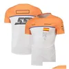Motorcykelkläder F1 Driver T-shirt Mens Team Uniform kortärmad fläktkläder Casual Sports Round Neck Racing Suit kan vara Customiz Otbmk