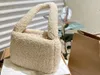 Borsa a secchiello 2024 Autunno/Inverno Nuova borsa a secchiello per l'acqua di agnello Borsa in peluche di grande capacità Casual Versatile Borsa a spalla inclinata a spalla piccola per le donne