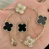 Jewelry Designer Chain Van Four Leaf Clover Bracelet Cleef Bracelets Jewlery Rose Gold for Woman Luxury Silver Charm Braclet with Box CCTB