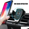 Car Charger Matic Qi Wireless Mount For Phone Xs Max Xr X 8 10W Fast Charging Holder S10 S9 Drop Delivery Mobiles Motorcycles Electro Dhghz