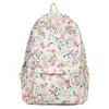 Sacos escolares mulheres bookbag grande capacidade floral elegante portátil mochila oxford pano casual multifuncional mochila commuting