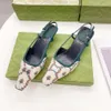 2024 sukienki buty Slingbacks wysokie obcasy projektant 3,5 cm koronki w górę płytkie krojone eleganckie sandały środkowe kryształy siatki musujące wydruki skórzane kostki