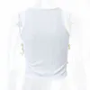 Womens Vest Top T-Shirt Regular Cropped Female Femme Knits Tees Designer Knitted Sport Breathable Vest Tops