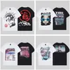 Hellstar 셔츠 Hellstar 디자이너 Tshirt Tee Mens Womens Tshirts 그래픽 티 의류 옷 힙 스터 세탁 패브릭 거리 낙서 글자 포일 Mens Plus Size