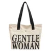 Totes Large Capacity 2023 New Spring Summer Versatile One Shoulder Shopping Bag Canvas Commuter Tote Letter Bag Gentle Woman