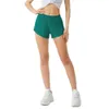 Lu Allinea Donna più luminosa Shorts Color Women With Sports Liner 3 Side Zipper Pockeks Running Gym Exercing Allenamento Shorts Jogger Lemon Lady Gry Sports Girls
