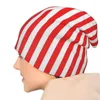 Berretti a strisce rosse e bianche Cappello lavorato a maglia da sole per bambini Fluffy uomo donna