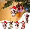 Decorazioni natalizie Luce fata Cappello da Babbo Natale Ornamenti natalizi Decorazione di buon Natale per la casa Pendenti dell'albero di Chrismtas