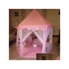 Other Children Furniture Portable Folding Princess Castle Tent House Drop Delivery Home Garden Dh5Ot