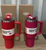 Luftversand im Großhandel Trinkgläser Sterbucks Co-Branding Winter Pink mit 1:1-Logo H2.0 40-Unzen-Becher Tassen Tassen WasserflaschenCamelia Gradient Parade Valentine u0229