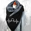 Baretten Heren Winter Sjaal Dames Retro Boheemse Hoofddoek Driehoek Warme Kerst Gedrukt Lange Fleece Wrap Bufanda