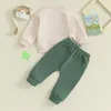 Set di abbigliamento Bambino Neonato Ragazza Abiti per il giorno di San Patrizio Felpa con quattro trifogli Pullover Top Pantaloni da jogging Set vestiti