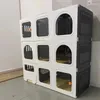 Transportadores para gatos, jaulas transparentes para el hogar, interior, Villa para mascotas de varios pisos, arena, una jaula espacial súper grande, producto para casa E