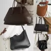 Hot the Row Burket Bags Devon Top Handle PAG vardagliga korn totes sofia stor kapacitet handväska riktig läder handväska lyx kvinnor designer platt axel band frakt